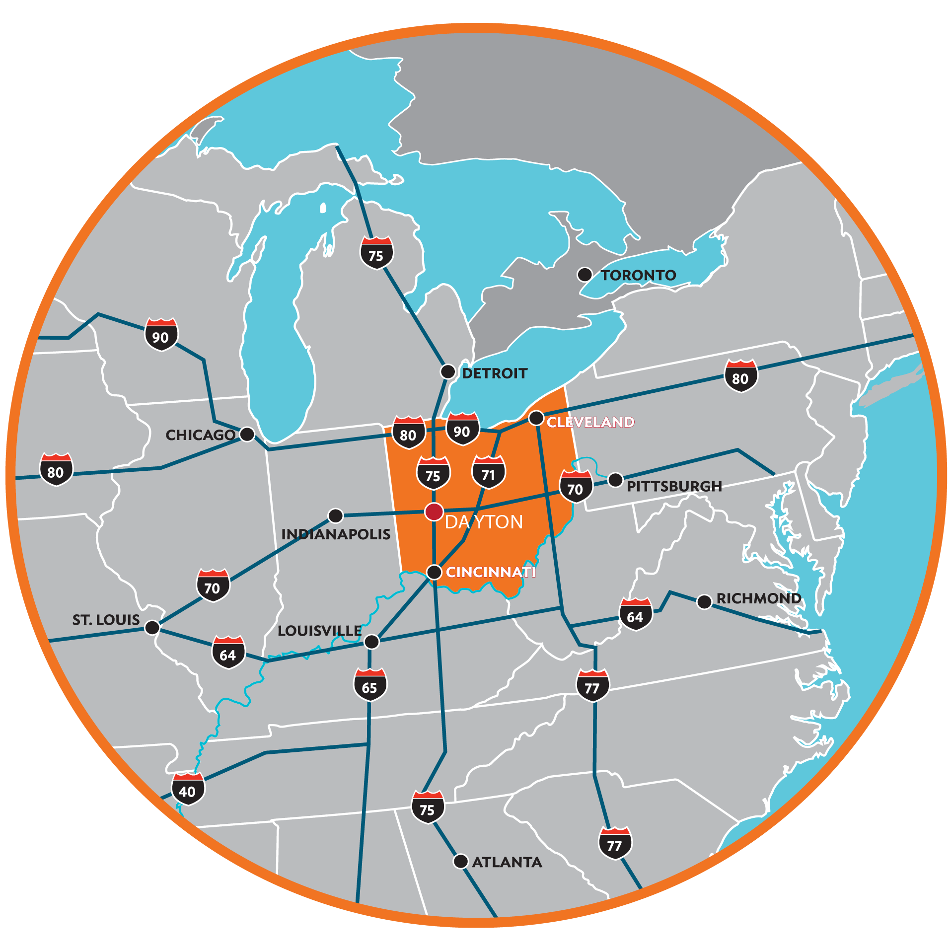 Ohio Transportation map